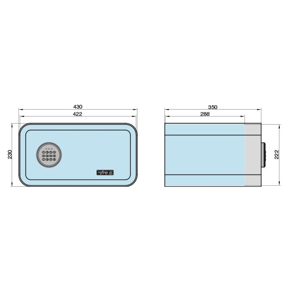 mySafe 430 - Code bleikur